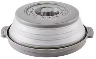 Opvouwbare Magnetron Deksel – Anti-Spat Magnetron Cover – Magnetron Afdekking tegen Spatten – Multifunctionele Splatter Guard & Stoomdeksel Keuken Accessoire - Grijs