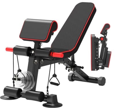 Verstelbare Opvouwbare Halterbank voor Thuisgym - Multifunctionele Fitness Bench voor Volledige Lichaamstraining