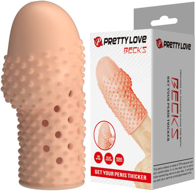Pretty Love Becks Penis Sleeve – Flesh – Elastische Penissleeve voor Erectieondersteuning en Stamina