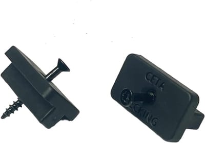 Terrasplank clips - Bevestigingssysteem - Terras aanleggen - 6mm spleet tussen planken - 35 x 19 cm - Zwart