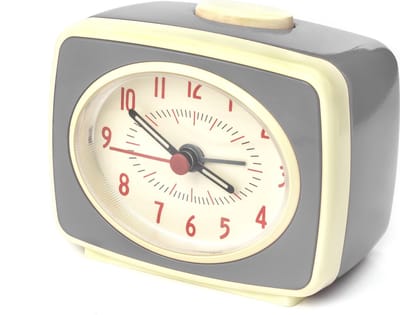 Kikkerland Small Classic Alarm Clock Grey (AC14-GR-EU)