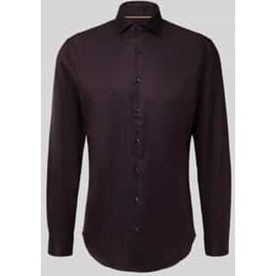 Slim fit zakelijk overhemd van katoen met haaikraag