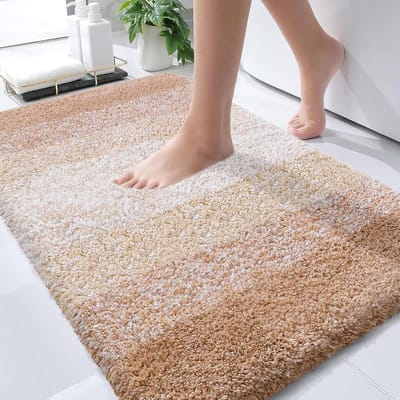 Homaxy - Badkamermat - Absorberende Badmat - Douchemat - Pluche Antislip Mat - 61x90 cm - Beige- Super Zacht Productinformatie