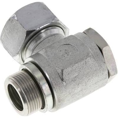22L & M26x1.5 Verzinkt Stalen Swivel Joint Snijringkoppeling Buitendraad 160bar Draaibaar ISO 8434-1
