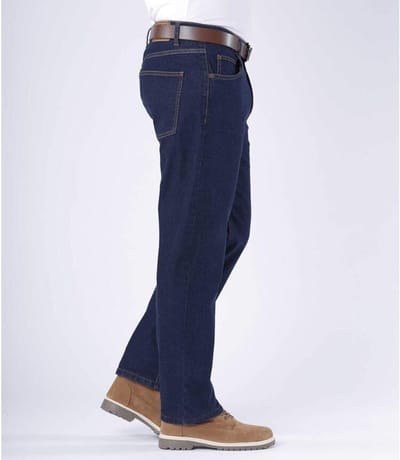 ATLAS FOR MEN - Donkerblauwe regular stretch jeans - Heren - Verkrijgbaar in grote maten - W30