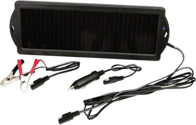 Zonne Batterijlader - Oplader Onderhouder - Accu Onderhoud - Amorf Paneel - 25 Watt - Zwart