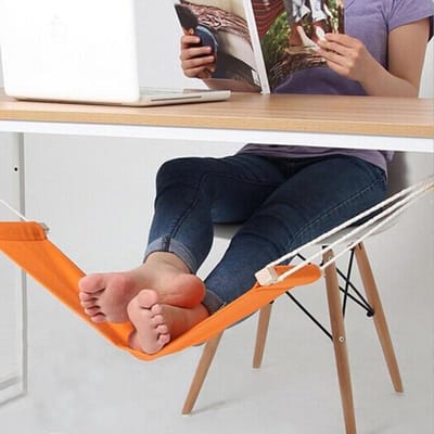Voet Hangmat - Bureau Voetsteun - Comfortabel Werken - Verstelbare Lengte - 65x17cm - Zwart