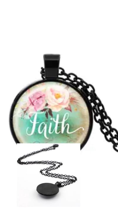 Akyol - bloemen ketting -faith ketting - ketting - valentijns cadeau - valentijn - voor haar - ketting met bloemen - ketting met een tekst erop - ketting voor haar - collier - ketting met een hanger