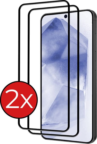 Screenprotector - 2 Stuks - Geschikt voor Samsung Galaxy A55 - Full Cover - Beschermglas - Gehard Glas - Tempered Glass - Screen Protector