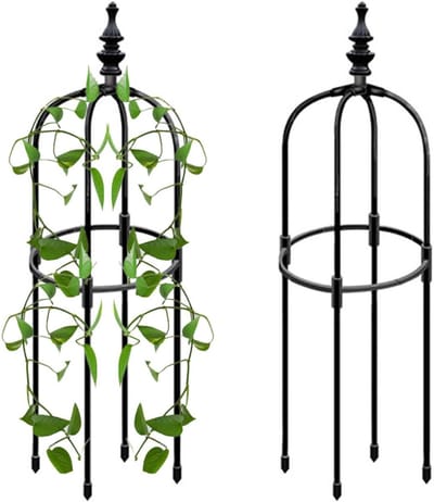 Klimrek Planten - Plantensteunen voor Klimplanten - Wandrek voor Buiten - Zwart
