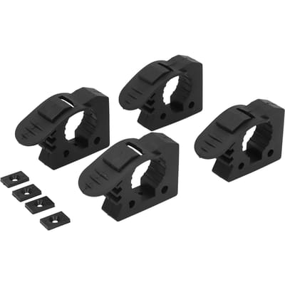 4 Pcs Support de Pelle pour Barre de Toit 30?Collier de Serrage 40mm Capacité de Charge 11kg Robuste Monture de Serrage en Caoutchouc