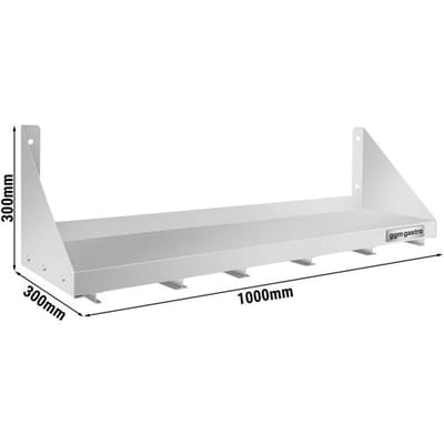GGM Gastro Wandbord für Behälter 5x GN 1/6 - 1000x300mm - inkl. Schienen
