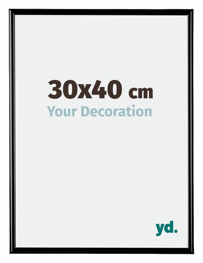 Your Decoration - Fotolijst 30x40 cm - Kunststof - Zwart Hoogglans - Bordeaux