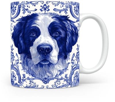 Mok Saint bernard Beker voor koffie of tas voor thee, cadeau voor dierenliefhebbers, moeder, vader, collega, vriend, vriendin, kantoor, opa, oma, hond, kerst, sinterklaas, verjaardag