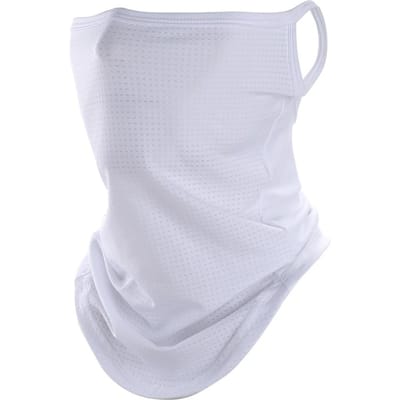 Écharpe respirante, demi-masque facial, cache-cou d'été à séchage rapide, cache-oreilles suspendus, protection solaire, bandana, foulard, couvre-chef blanc