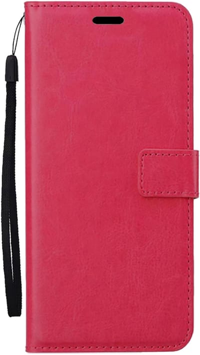 Hoesje Met Pasjeshouder - Geschikt voor Samsung Galaxy A27 - Luxe Bookcase Portemonee - Flip Case - Kunstleer Book Case - Flipcase - Book Cover - Walletcase - Portemonneehoes - Donkerroze