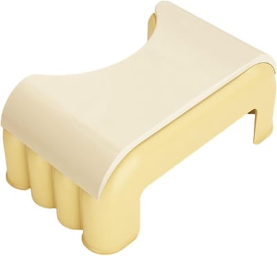 Poepkruk Badkamer - Opstapje Verhoger - Comfortabele Ontlasting - Antislip Basis - 39x24x39 cm - Geel