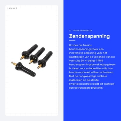 Dailygoods- Bandenspanningsbewakingssysteem - 4-delig Ventielgereedschap - Anti-explosie Bandenventiel - Rubber/Koper - Totale Lengte 6 cm - Draadlengte 1,2 cm - Bandventiel