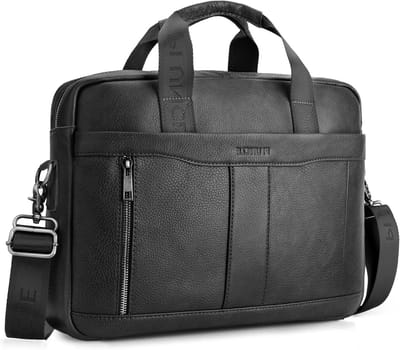Leren Laptoptas voor 15.6 inch - Grote Schoudertas voor Zaken, Vintage Ontwerp, Ideaal voor A4 Documenten en Reizen