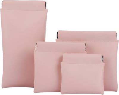 Mini Make-up Tasjes Set van 5, Draagbare Opbergtas voor Cosmetica, Sieraden en Accessoires, Ideaal voor Reizen en Handtas