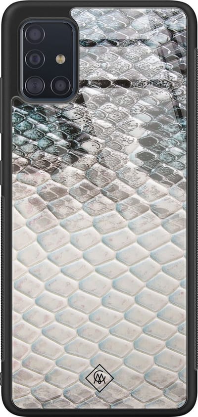 Casimoda® hoesje - Geschikt voor Samsung Galaxy A51 - Oh My Snake - Luxe Hard Case Zwart - Backcover telefoonhoesje - Multi