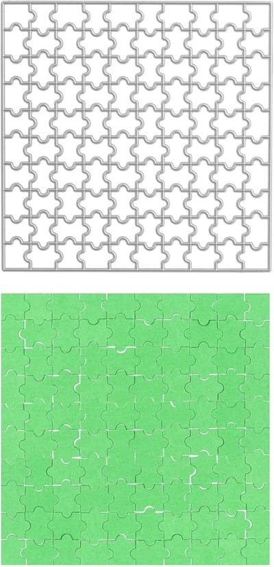 Snijmal Puzzel - Stansvorm Kaart - Scrapbooking Hobby - Unieke Ontwerpen Maken - 15 x 15 cm
