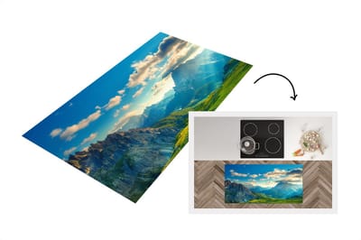 Keukenloper - Loper keuken - Alpen - Zon - Natuur - 120x60 cm - Keukenloper vinyl