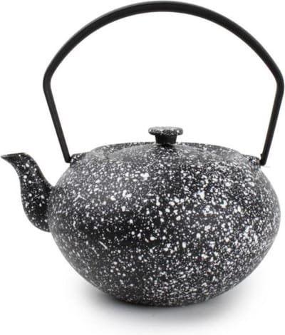 Theepot 45cl zwart/wit Sendai