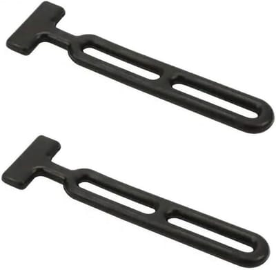 Rubberen Spanrubber - Elastische Band - Bagage Vervoeren - Metalen Haken - 190 mm - Zwart