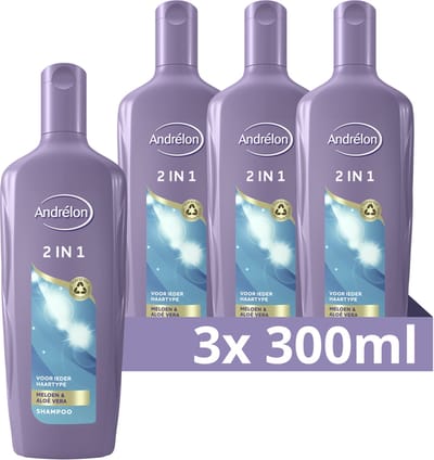 Andrélon 2in1 Shampoo & Conditioner- 3 x 300 ml - Voordeelverpakking