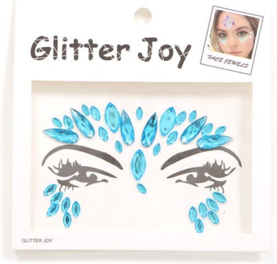 Gezichtsteentjes - Face & Body Jewels - Blauw - Zelfklevend - Nr 16