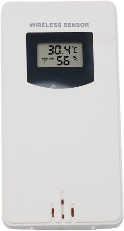 Draadloze Buiten Sensor voor Weerstation - Temperatuur en Vochtigheid Wandmontage