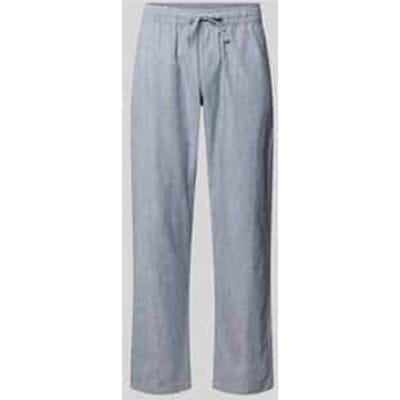 relaxed fit broek van mix van katoen en linnen model 'KANE'