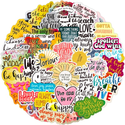 ProductGoods - 50 Stuks Motivatie Stickers - Muur Decoratie - Koffer Decoratie - Laptop Decoratie - Koelkast Decoratie - Stickervellen - Motivatie Stickers
