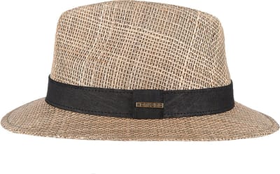 Hatland - UV-Trilbyhoed voor volwassenen - Wilmont - Beige - maat 59CM