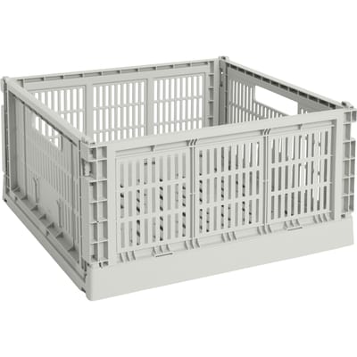 HAY Kleur Krat Mand Groot Vierkant - HAYCrateGrey