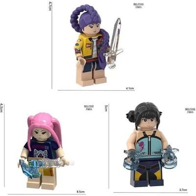 Nieuwste Trendy 8 stuks K-POP Demonenjagers Bouwstenen schattige Mini Actiefiguur Hoofd Montagespeelgoed Kinder Educatief Kerstcadeau