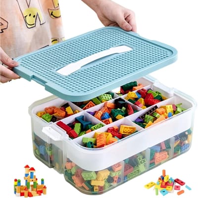 Stapelenbare Opbergdozen met Deksel - Transparante Plastic Organiser voor Speelgoed en Sorteren van Kinderitems