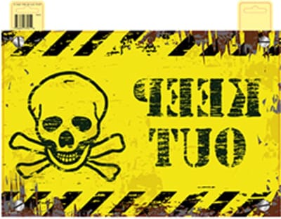 Deurbordje Keep Out - Blijf buiten bord - Huis bewaken - Waarschuwingssignaal - 37 x 49 cm - Niet gespecificeerd