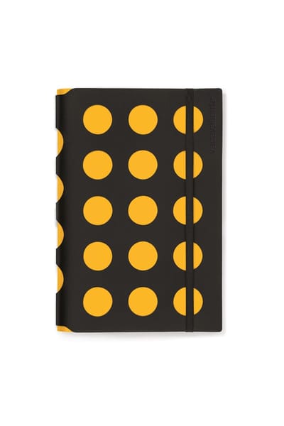 Vacavaliente - Notitieboek A5 Multi Dots - Gerecycled Leer - Geel