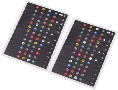 Dailygoody - Ukelele-notitiestickers - Leer akkoorden gemakkelijk - Meerkleurig - Ukelele accessoires - Geschikt voor beginners - Notitiestickers voor