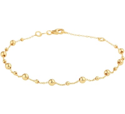 Armband Bolletjes 0,8 Mm 16,5 - 18,5 Cm 14K Geelgoud