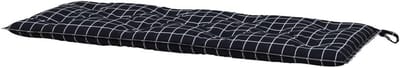 Tuinkussen Bank - Terraskussen - Comfortabel Zitten - Waterdicht Polyester - 120x50x7 cm - Zwart Ruit
