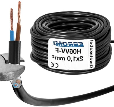 Kunststof Slang Kabel - Apparaatkabel Stroomkabel - Apparaten Aansluiten - Vlamvertragend - 175 meter - Zwart