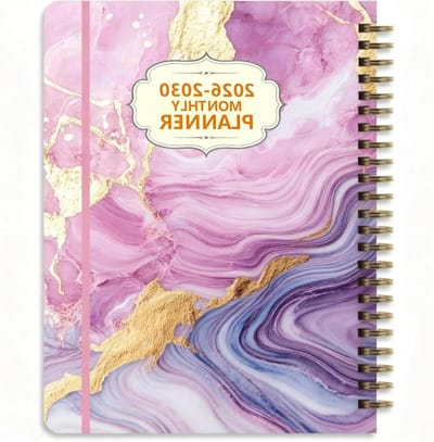 Maandplanner 2026-2030 - Vijfjarige kalender - Vooruit plannen - Met notitiepagina's - 211 x 152 cm - Roze
