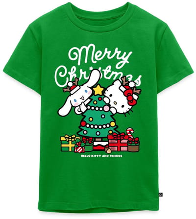 Hello Kitty En Cinnamoroll Kerstontwerp Premium T Shirt Kinderen