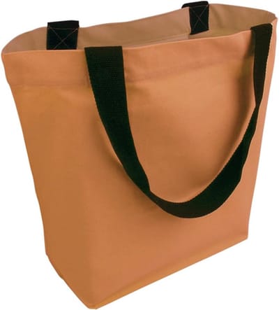 Ruime katoenen totebag met binnenvak en rits, Oeko-Tex 100-certificaat