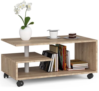 Salontafel Koffietafel met Wielen VINI / AKORD Furniture Factory / Sonoma Eik / 90 x 40 x 51 cm
