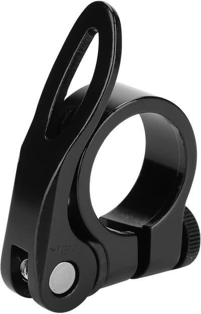 Zadelpenklem Aluminium - Zadelklem Fiets - Fiets Zadel Verstellen - Roestbestendig Materiaal - 28.6mm - Zwart