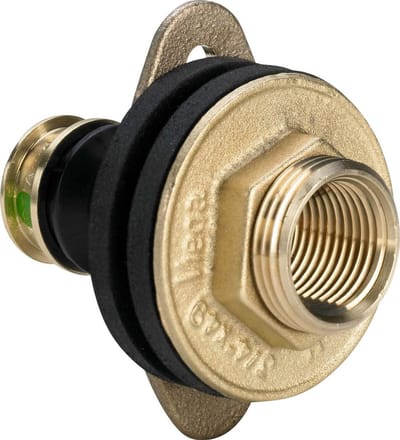 Viega Raxofix-wanddoorvoer, d 16mm, Rp 1/2, G 3/4 siliciumbrons Model 5332.31, 647797